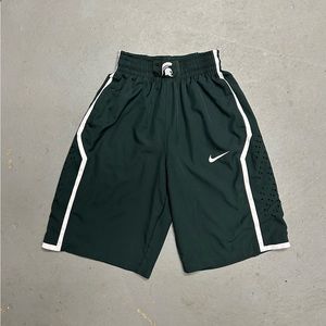 MICHIGAN STATE SPARTANS THROWBACK NIKE BASKETBALL SHORTS BY NIKE